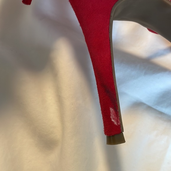 BP red suede strappy heels size 7 - Picture 3 of 3